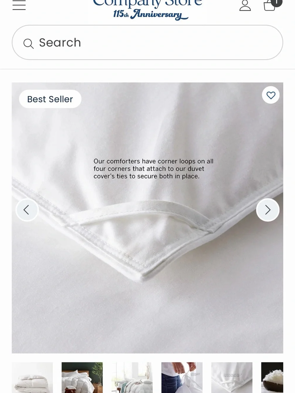 Legends Hotel Organic Cotton Down Comforter
